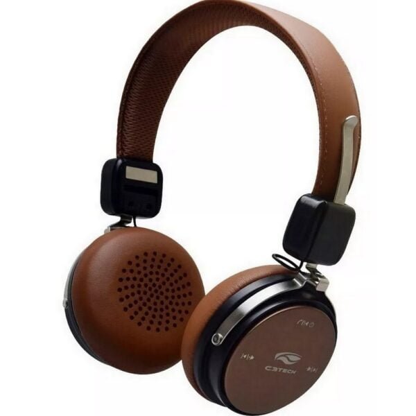C3TECH - Fone de ouvido Bluetooth Marrom